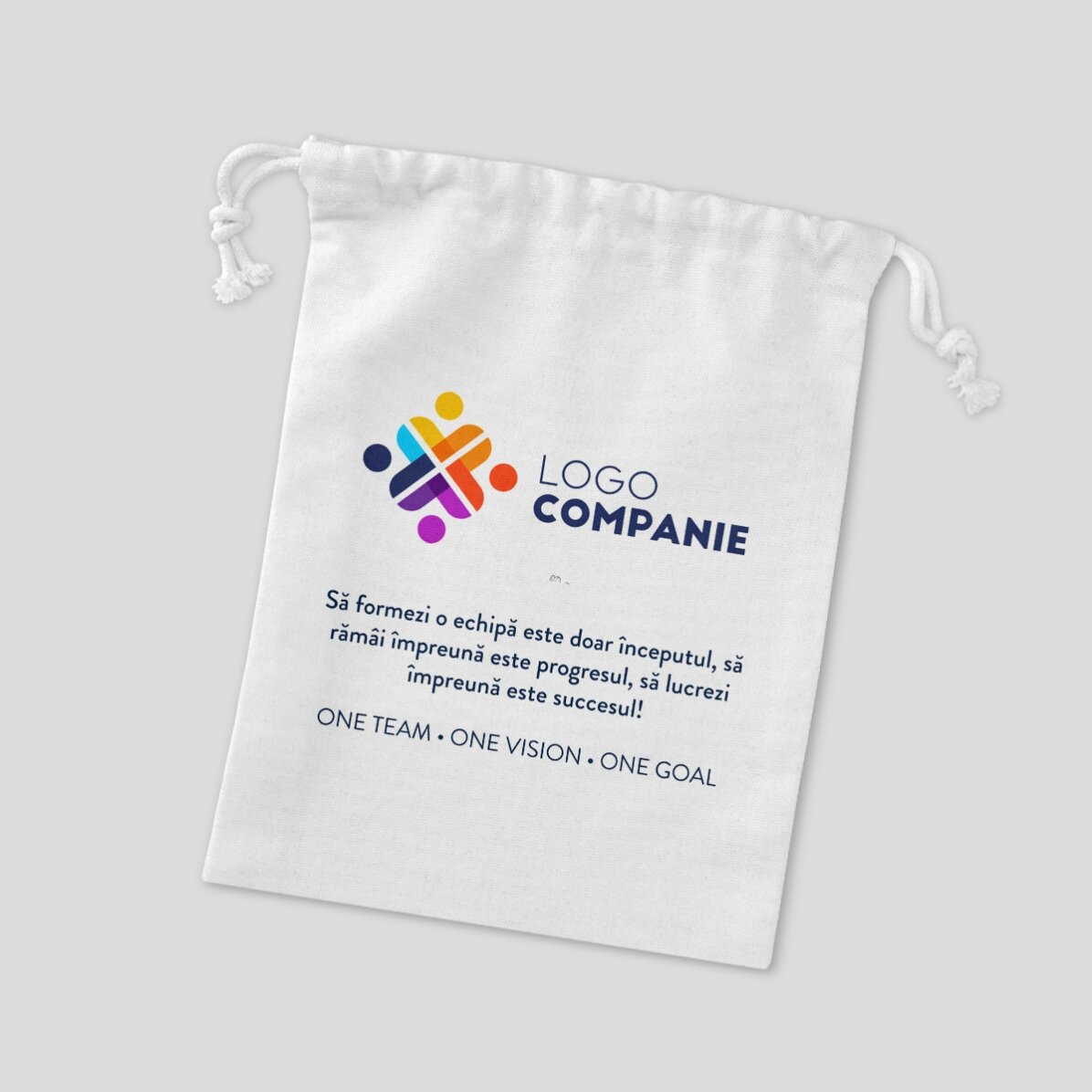 Petit sac cadeau personnalisé avec logo et message