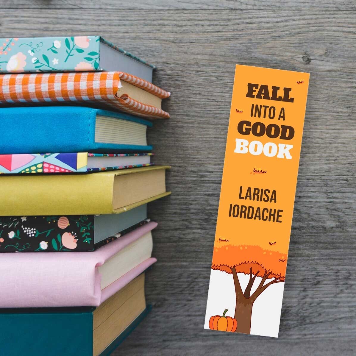 Gepersonaliseerde boekenlegger met boodschap - Herfst