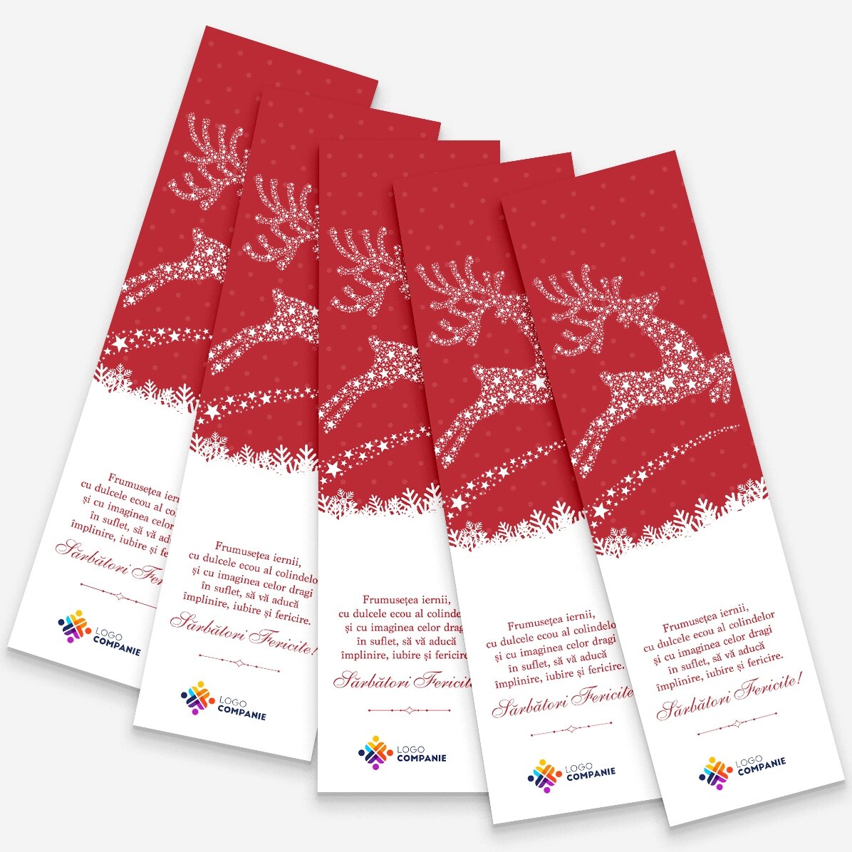 Marque-page personnalisé avec texte et logo - La magie de Noël