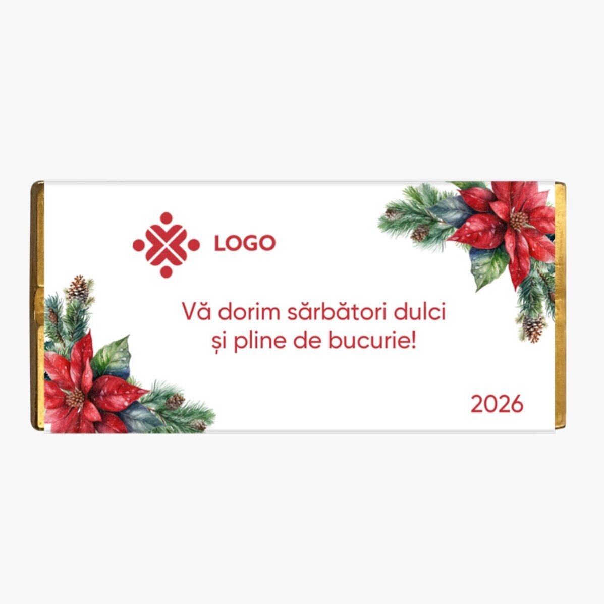 Gepersonaliseerde kerstcadeauset met logo en boodschap - Kerstmis