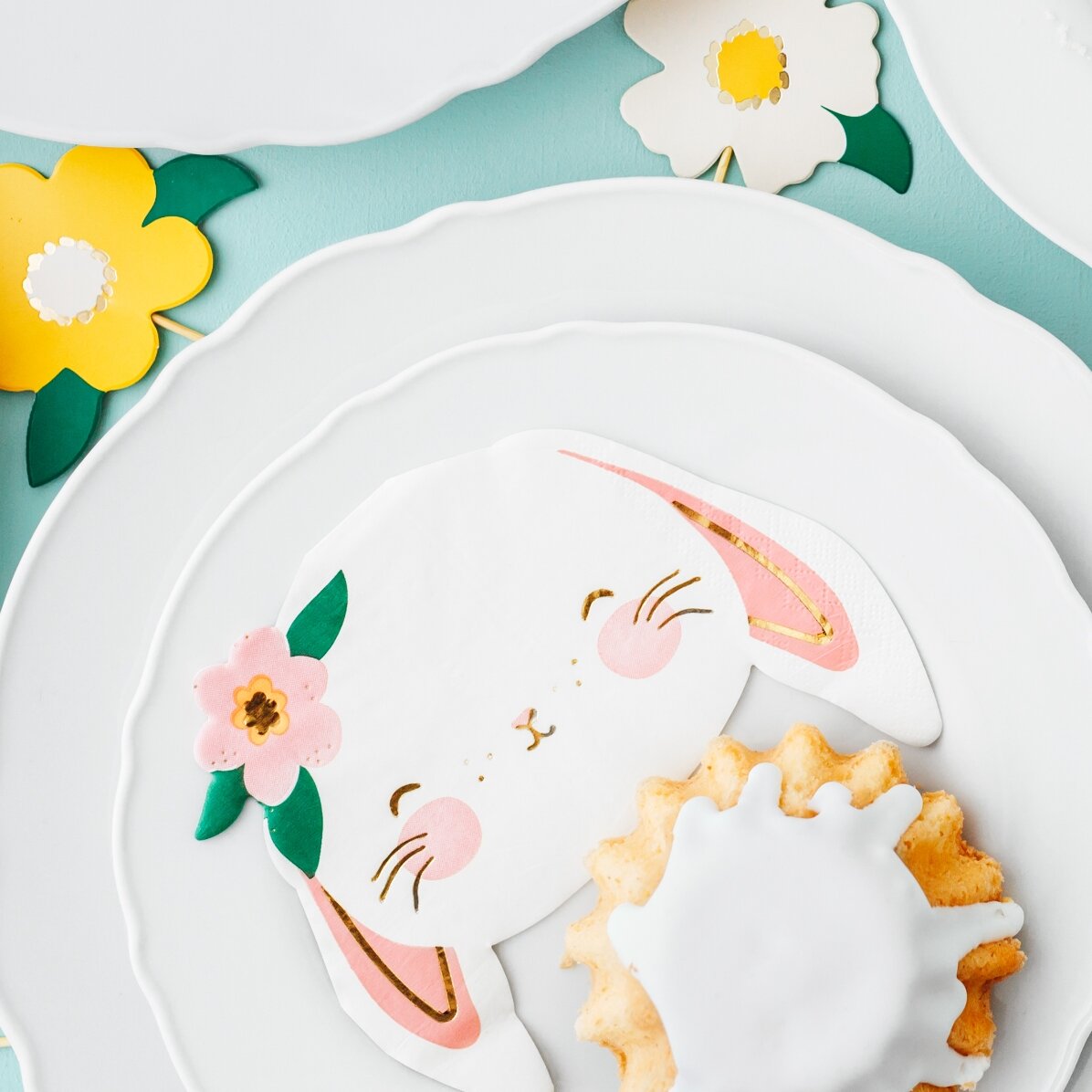 Set van 20 decoratieve servetten - Bunny