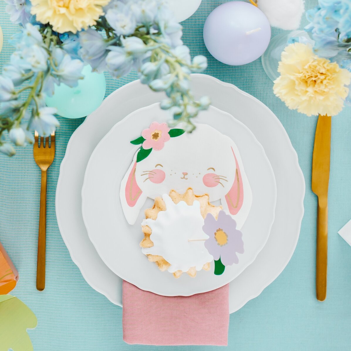 Set van 20 decoratieve servetten - Bunny