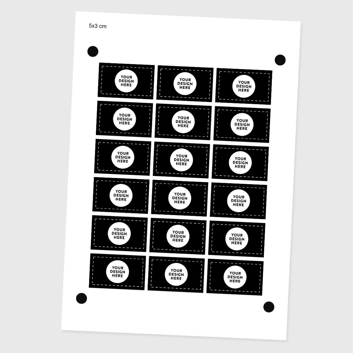 Set stickers (zelfklevende etiketten) met jouw eigen ontwerp