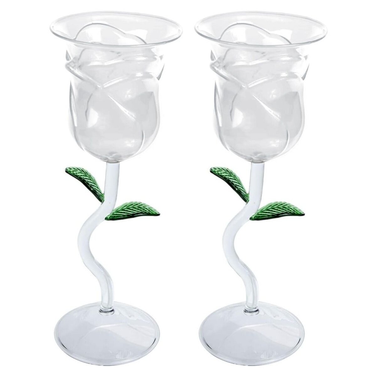Set van twee glazen - Rozen