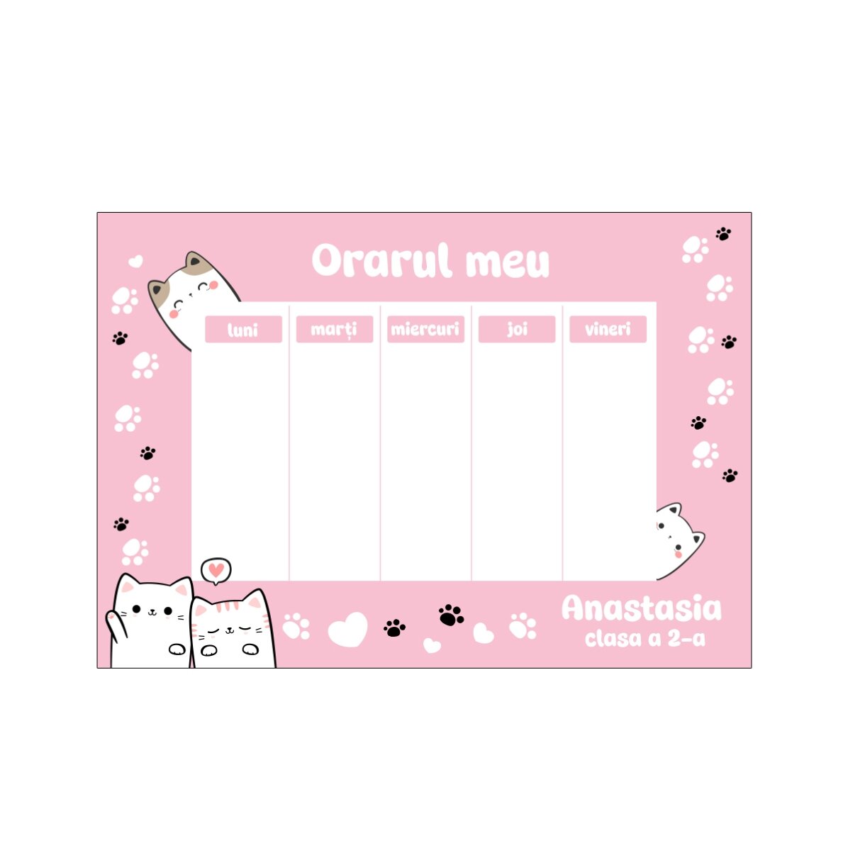 Gepersonaliseerde set voor school – Kitty