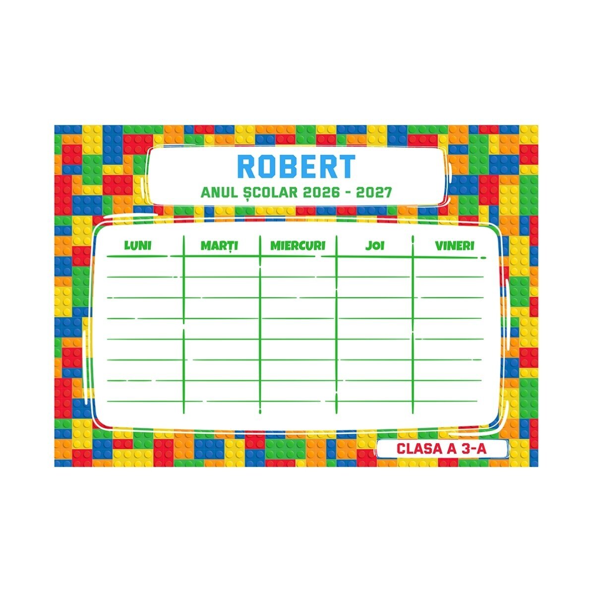 Gepersonaliseerde set voor school – Lego