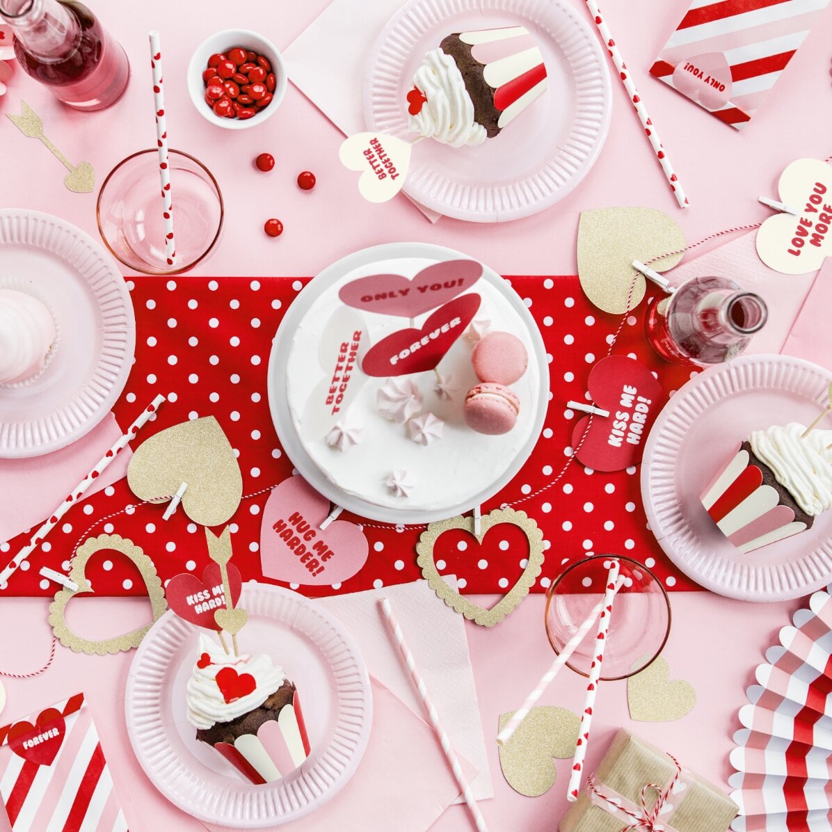 Set cadeautasjes - Sweet love