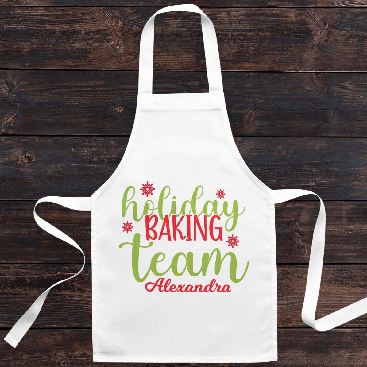 Gepersonaliseerde kinderkoekjes met tekst - Holiday baking team