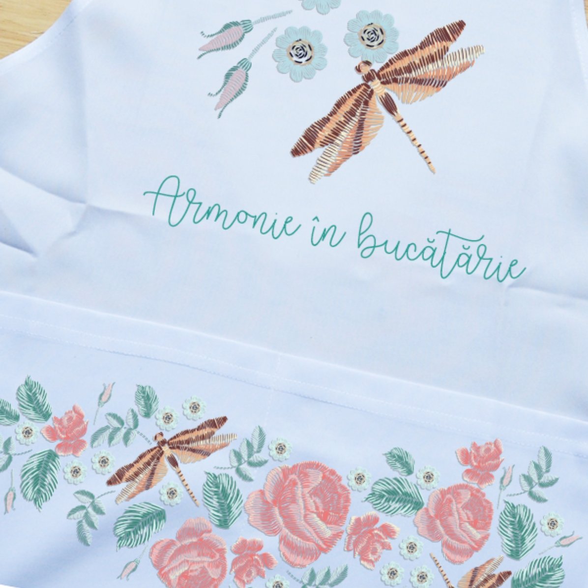 Tablier personnalisé avec texte - Harmonie dans la cuisine