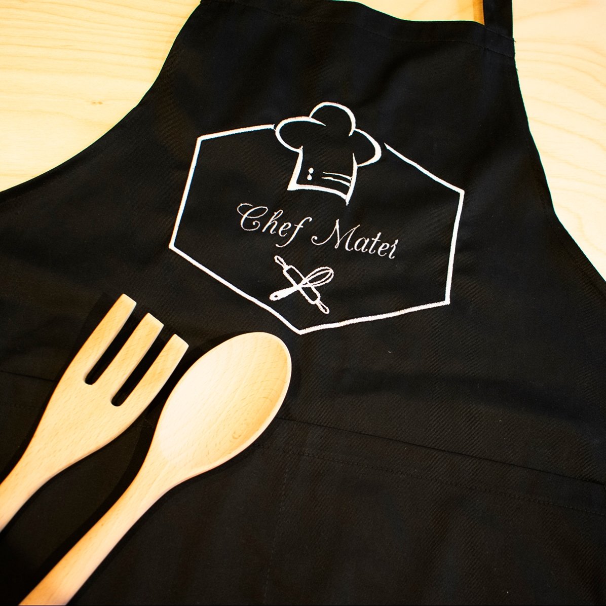 Gepersonaliseerd schort met tekst - Chef