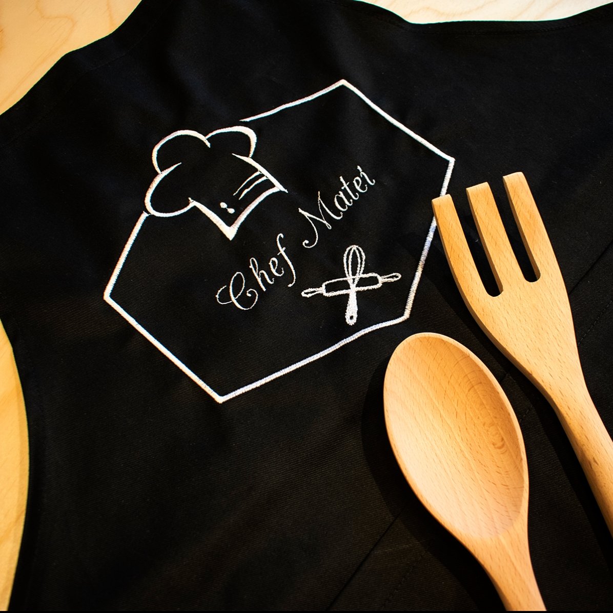 Gepersonaliseerd schort met tekst - Chef