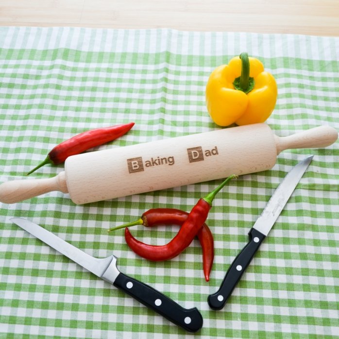 Op maat gemaakte houten deegroller - Baking Person