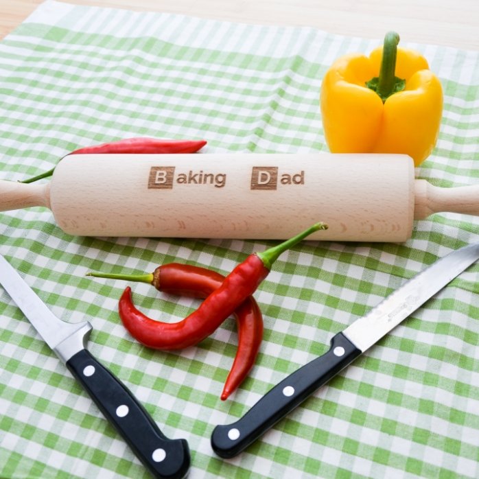 Op maat gemaakte houten deegroller - Baking Person