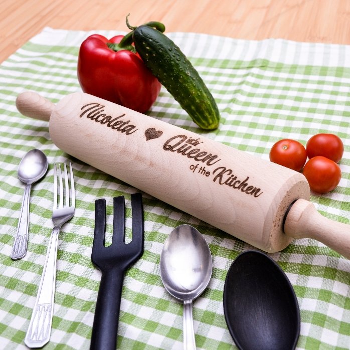 Op maat gemaakte houten lepel - Queen of the Kitchen