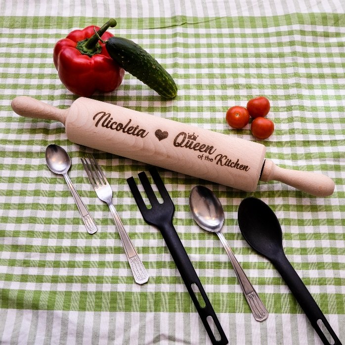 Op maat gemaakte houten lepel - Queen of the Kitchen