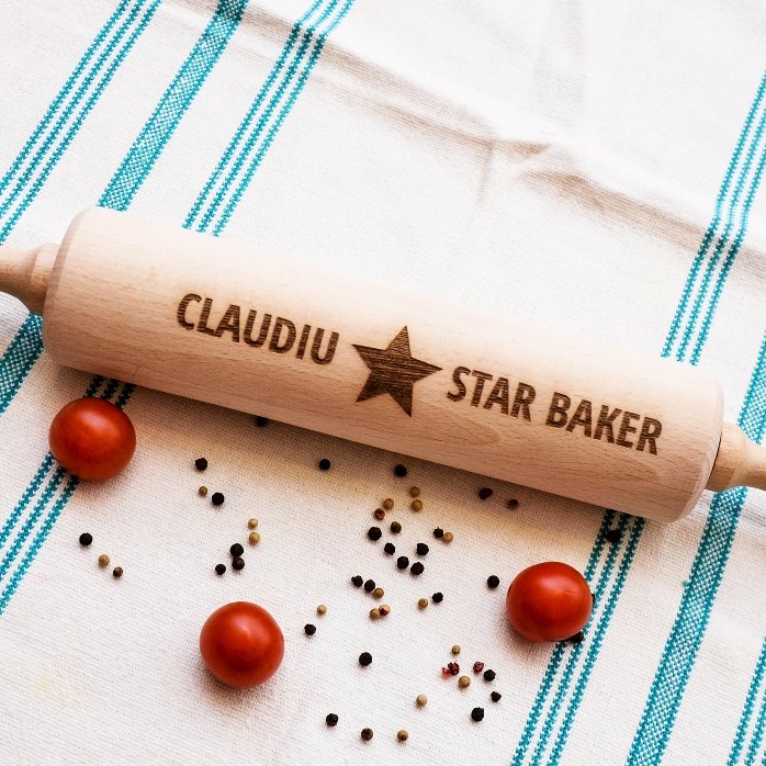 Op maat gemaakte houten deegroller - Star Baker