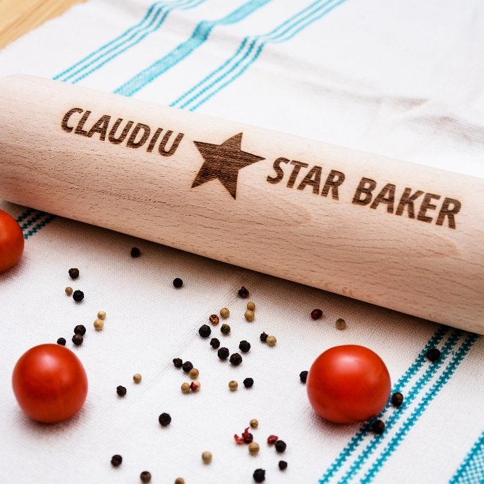 Op maat gemaakte houten deegroller - Star Baker