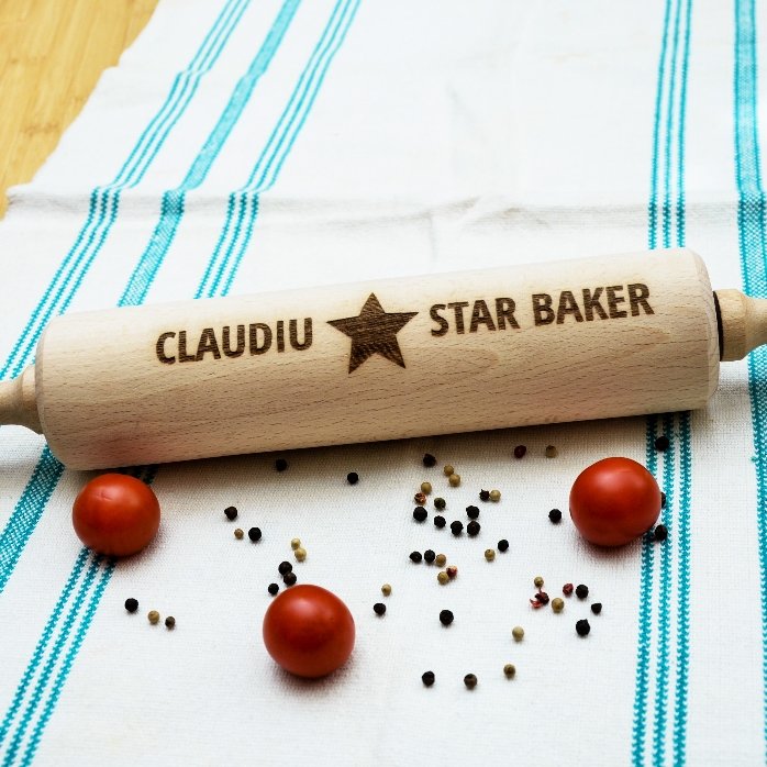 Op maat gemaakte houten deegroller - Star Baker