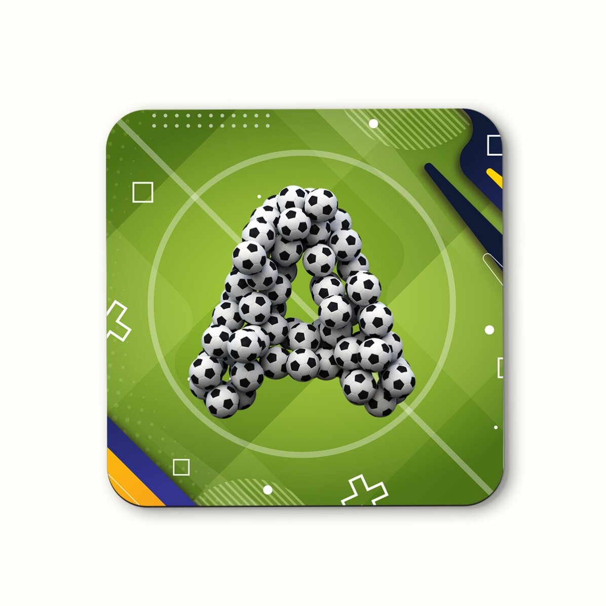 Gepersonaliseerde bekerhouder met initiaal - Voetbal