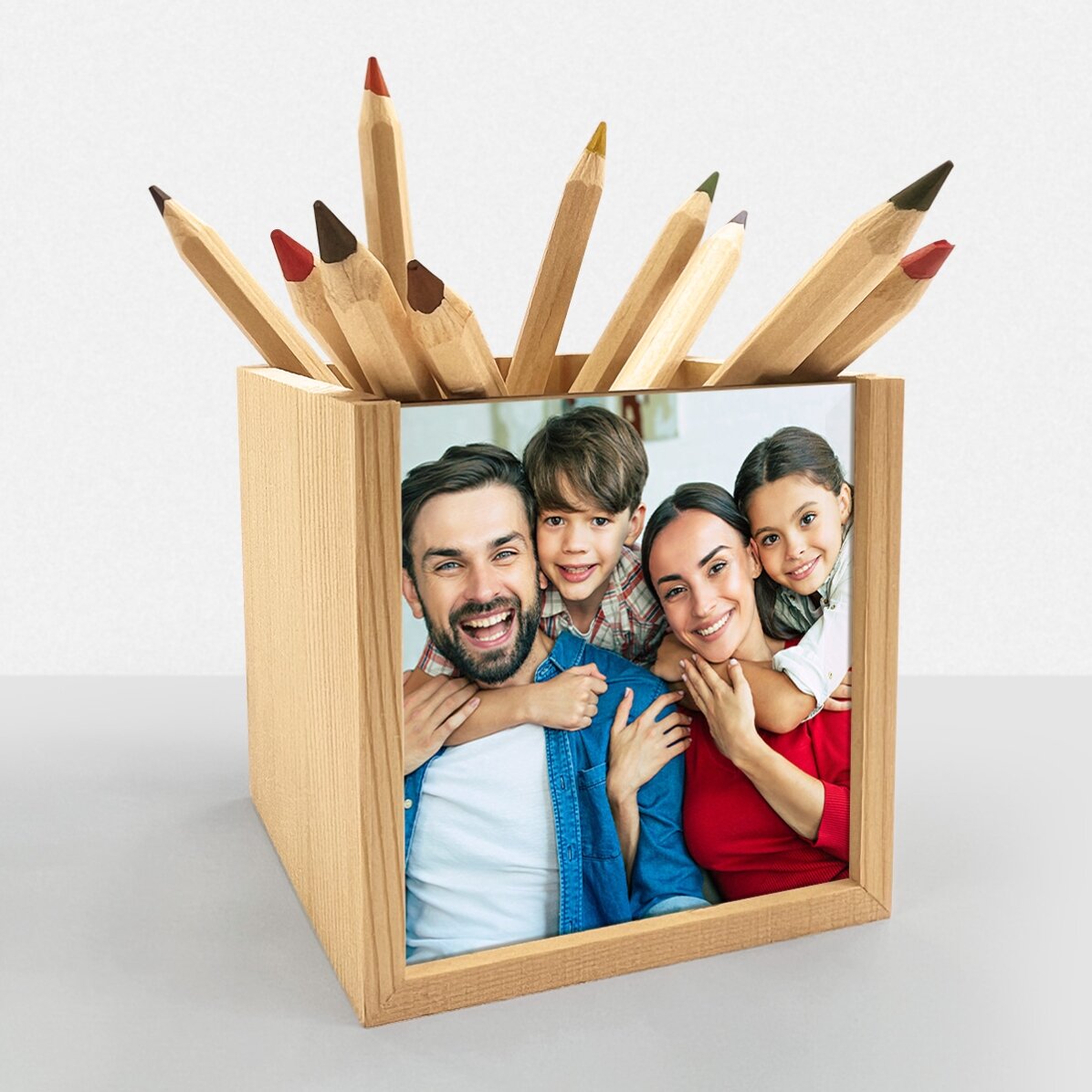 Porte-crayons personnalisé avec une photo