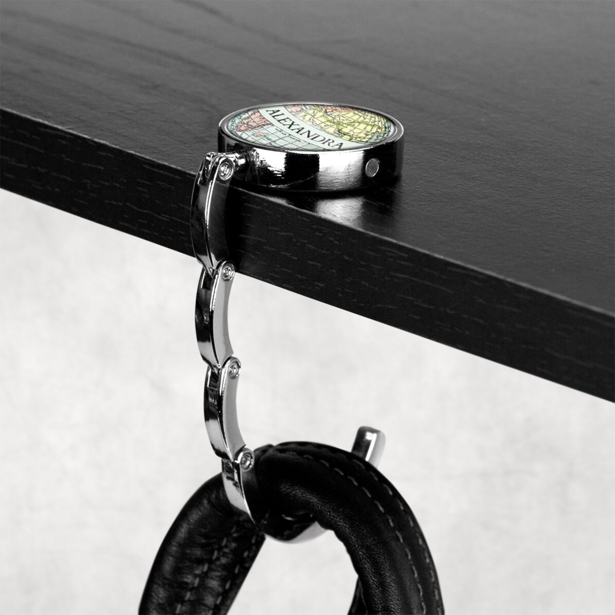 Op maat gemaakte tashouder voor op tafel met naam - Rond de wereld
