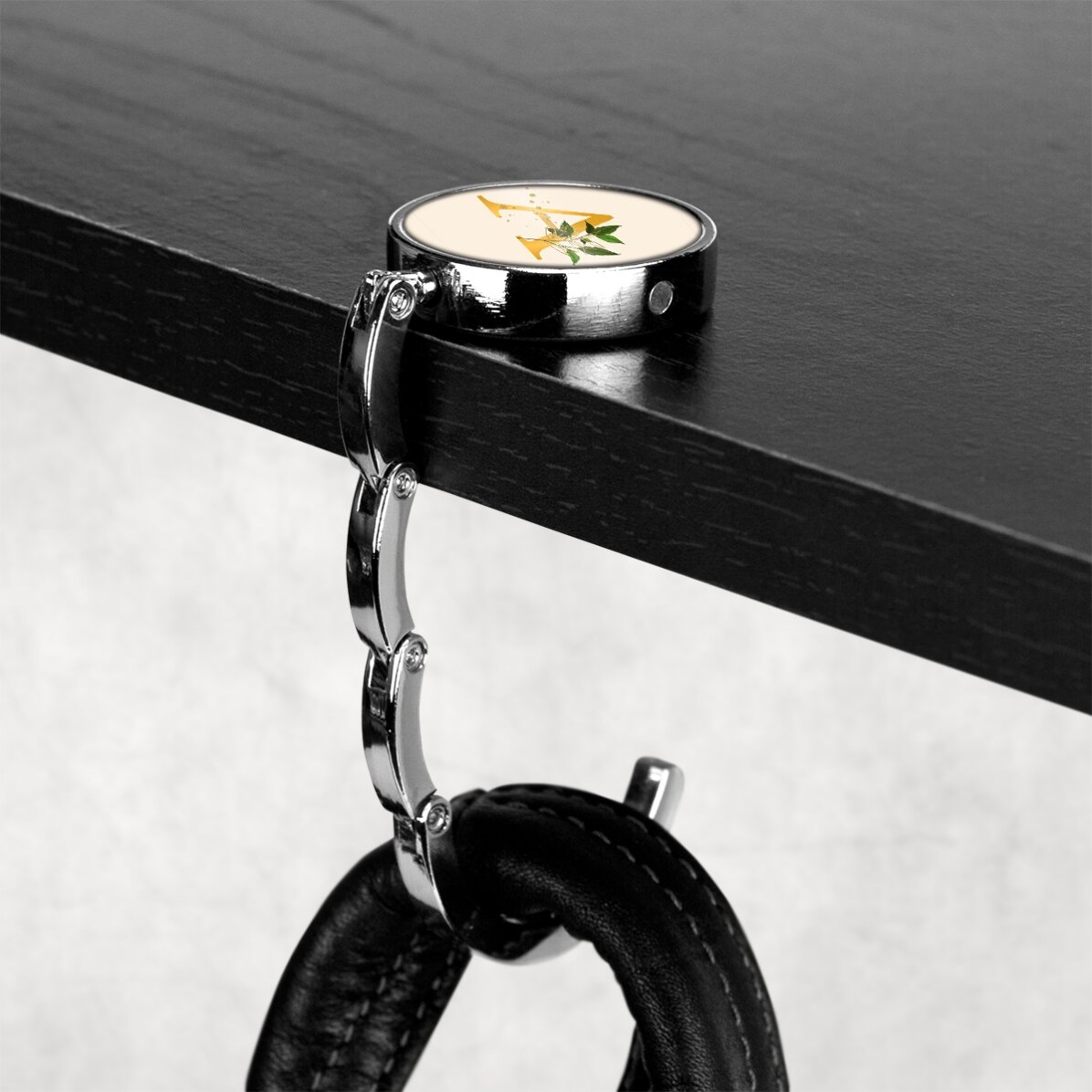 Op maat gemaakte tashouder voor op tafel met initiaal - Floral Gold