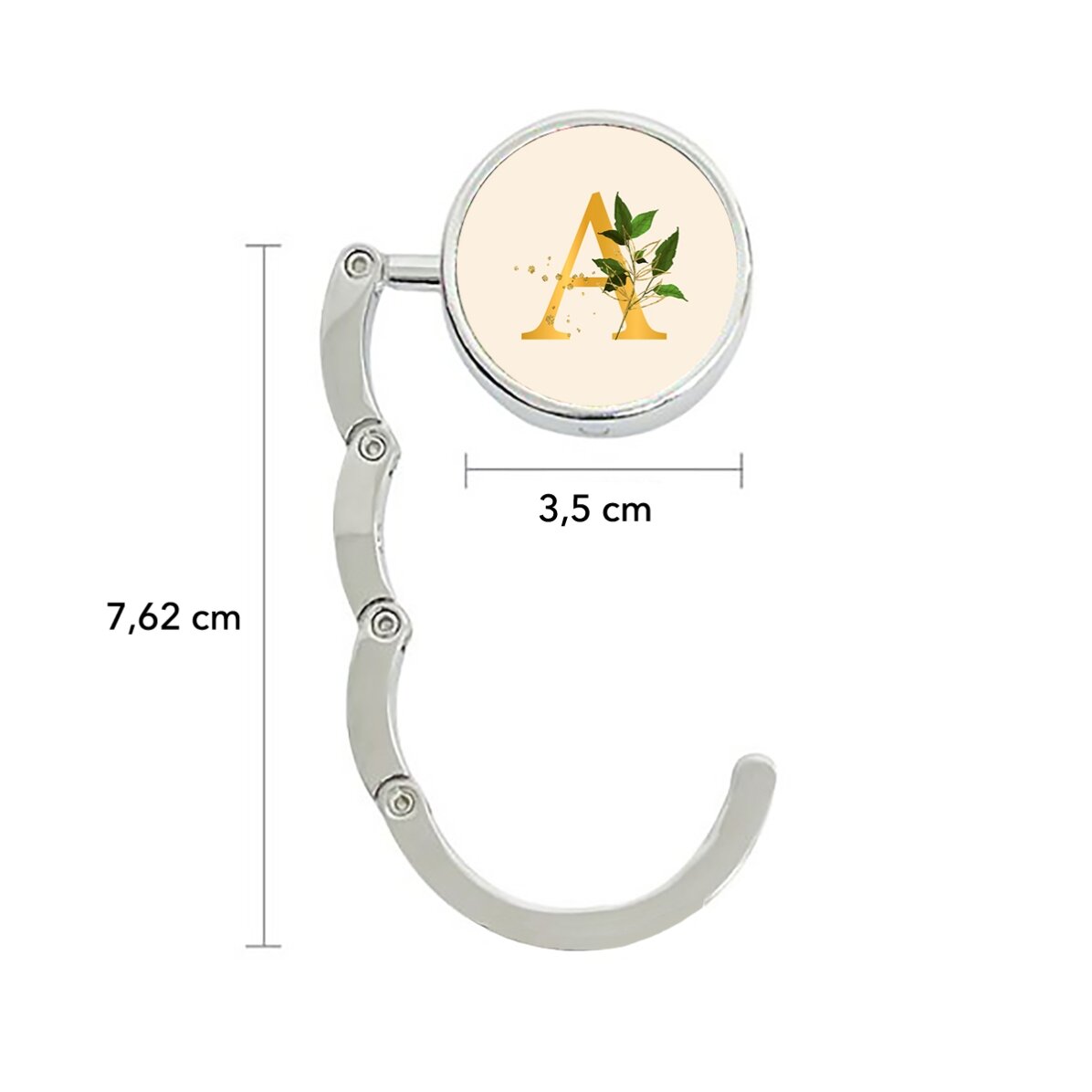 Op maat gemaakte tashouder voor op tafel met initiaal - Floral Gold