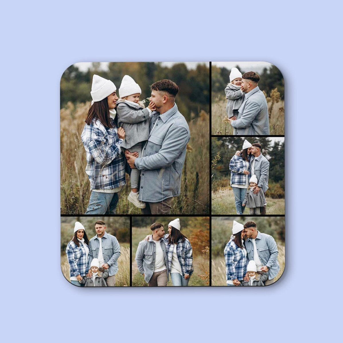 Porte-verre personnalisé avec 6 photos