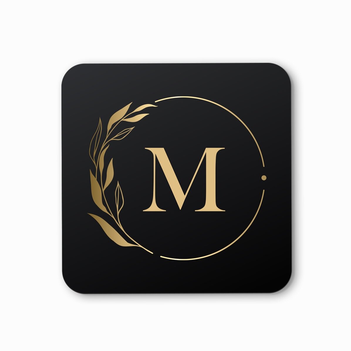 Gepersonaliseerde onderzetter met initiaal