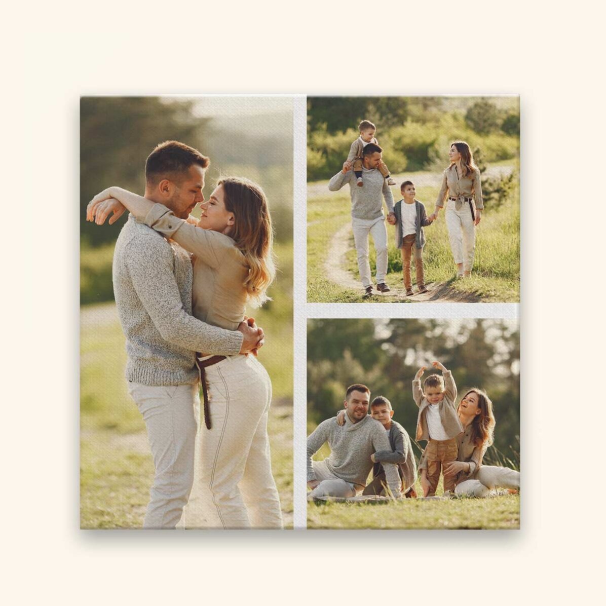 Gepersonaliseerd canvasdoek met 3 foto