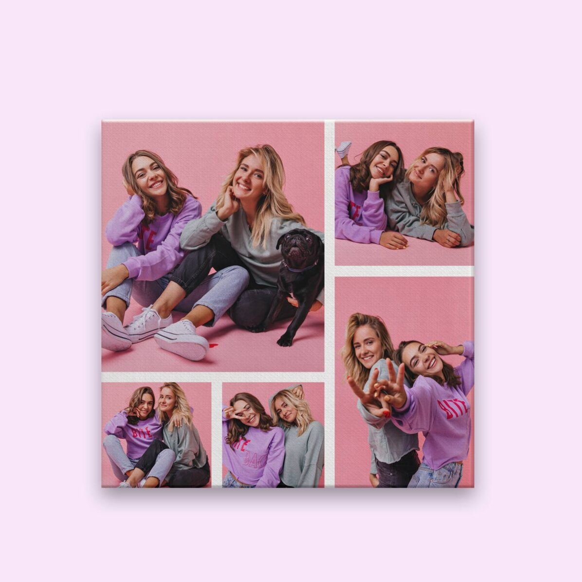 Tableau sur toile personnalisé avec 5 photos