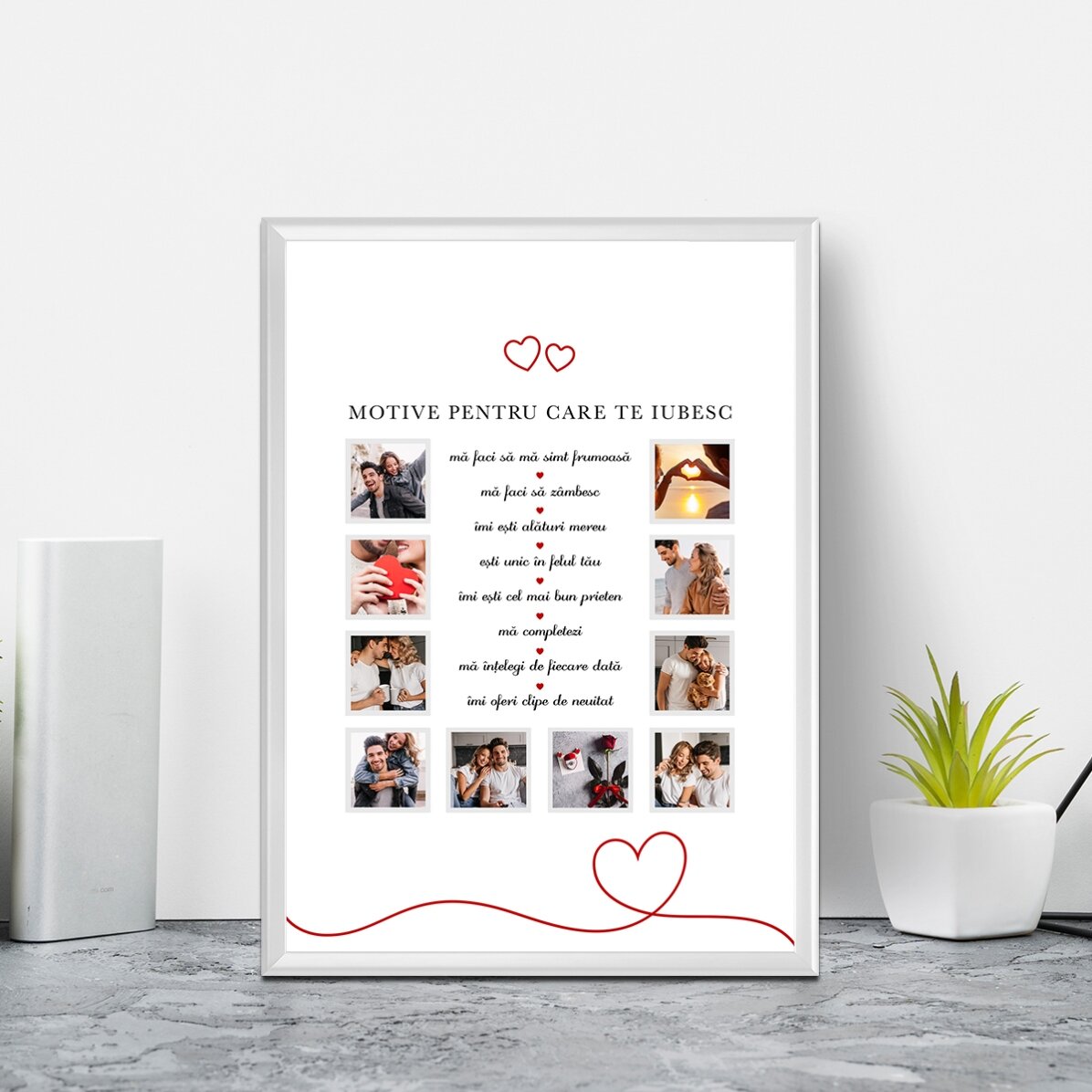 Poster met 10 foto’s en tekst – Redenen waarom ik van je houd