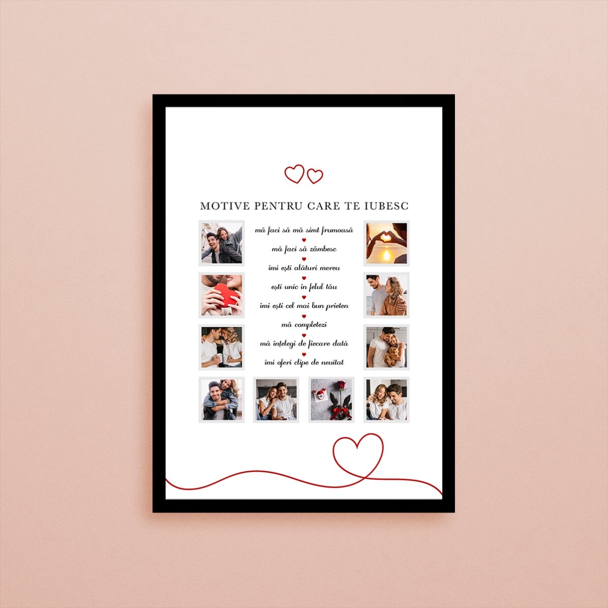 Poster met 10 foto’s en tekst – Redenen waarom ik van je houd