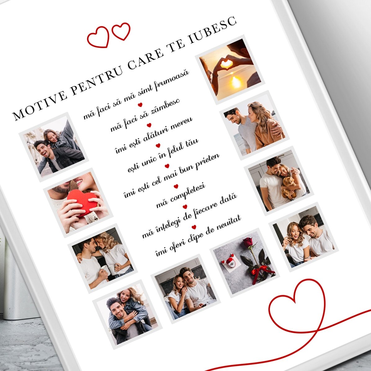 Poster met 10 foto’s en tekst – Redenen waarom ik van je houd