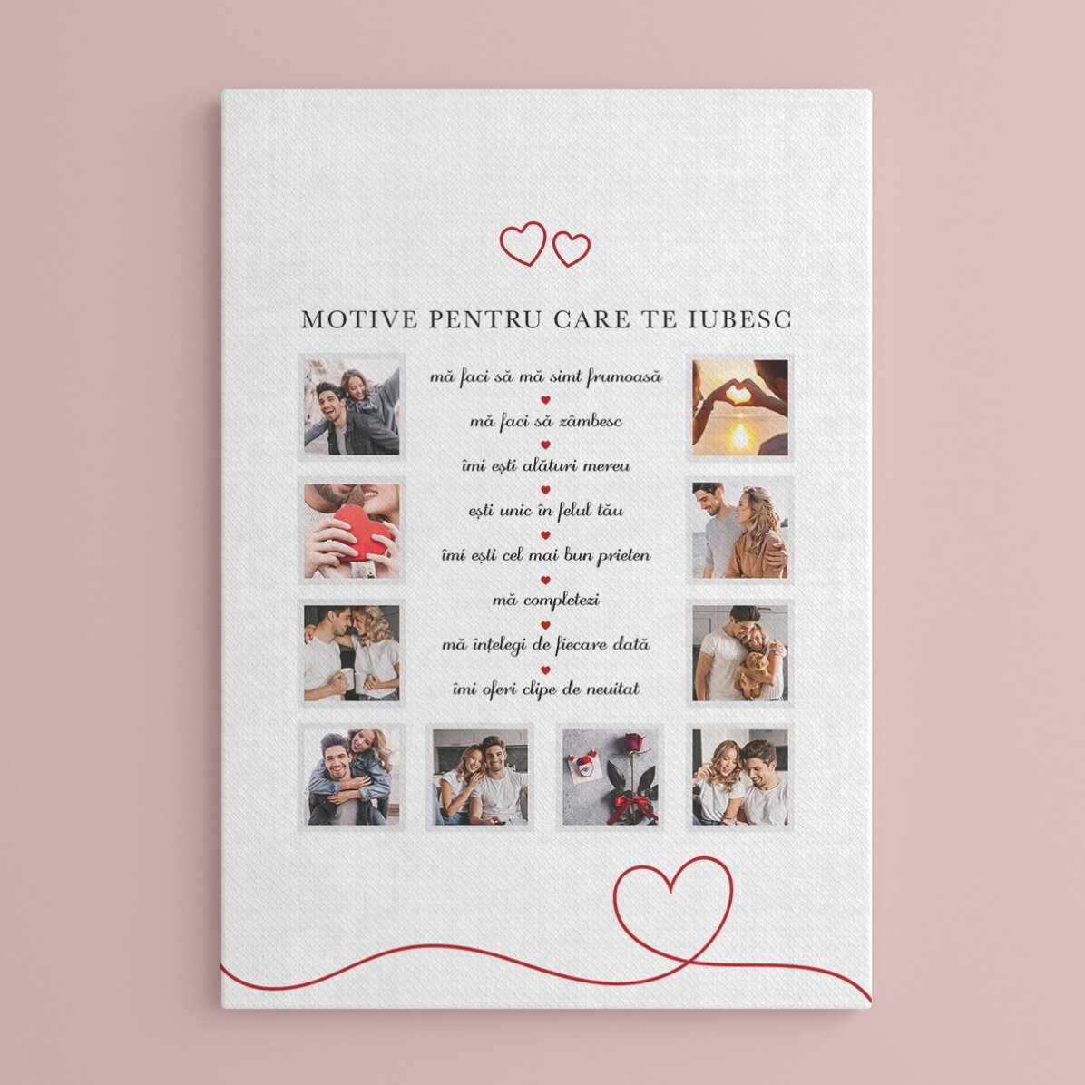 Poster met 10 foto’s en tekst – Redenen waarom ik van je houd