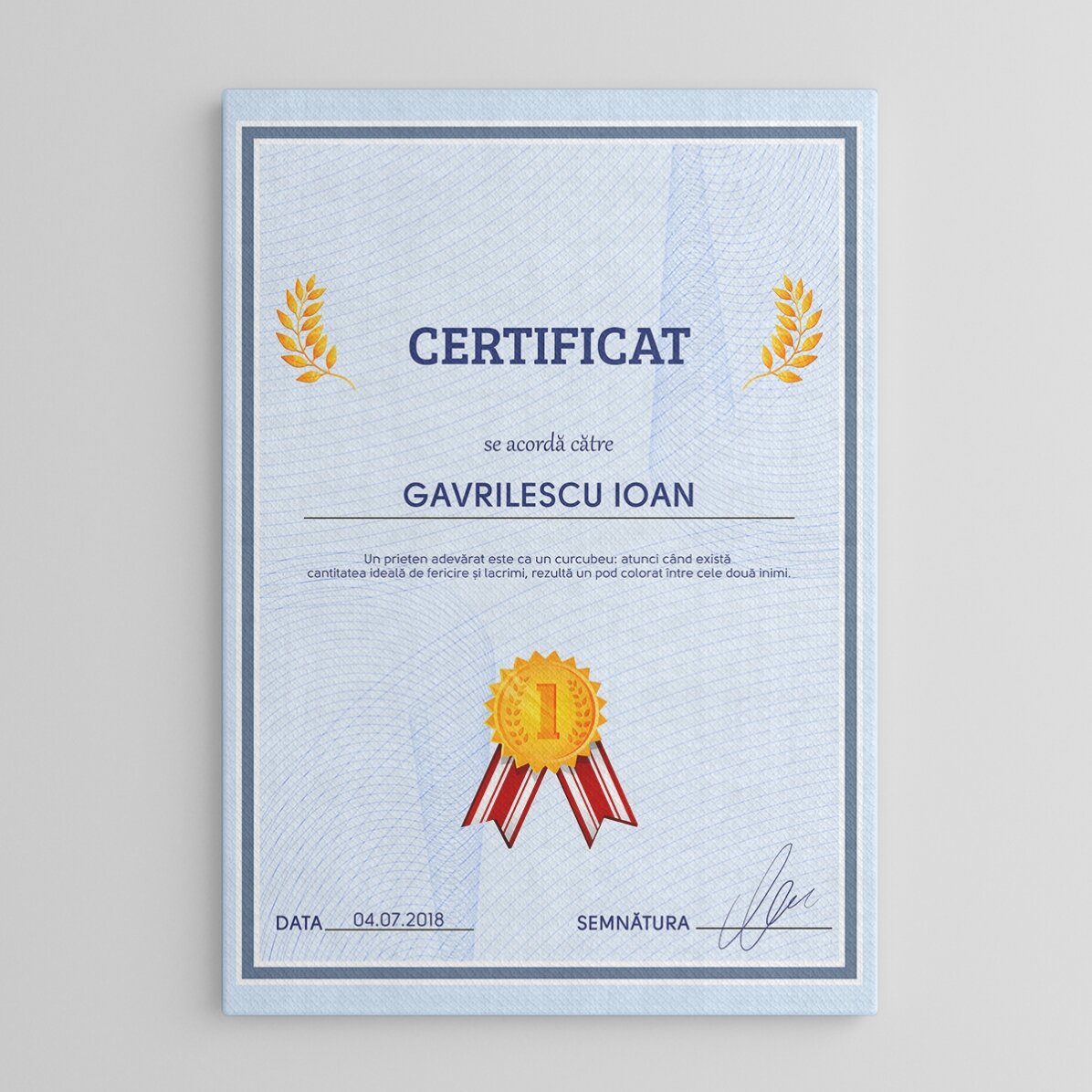 Gepersonaliseerd schilderij - Dankbetuiging