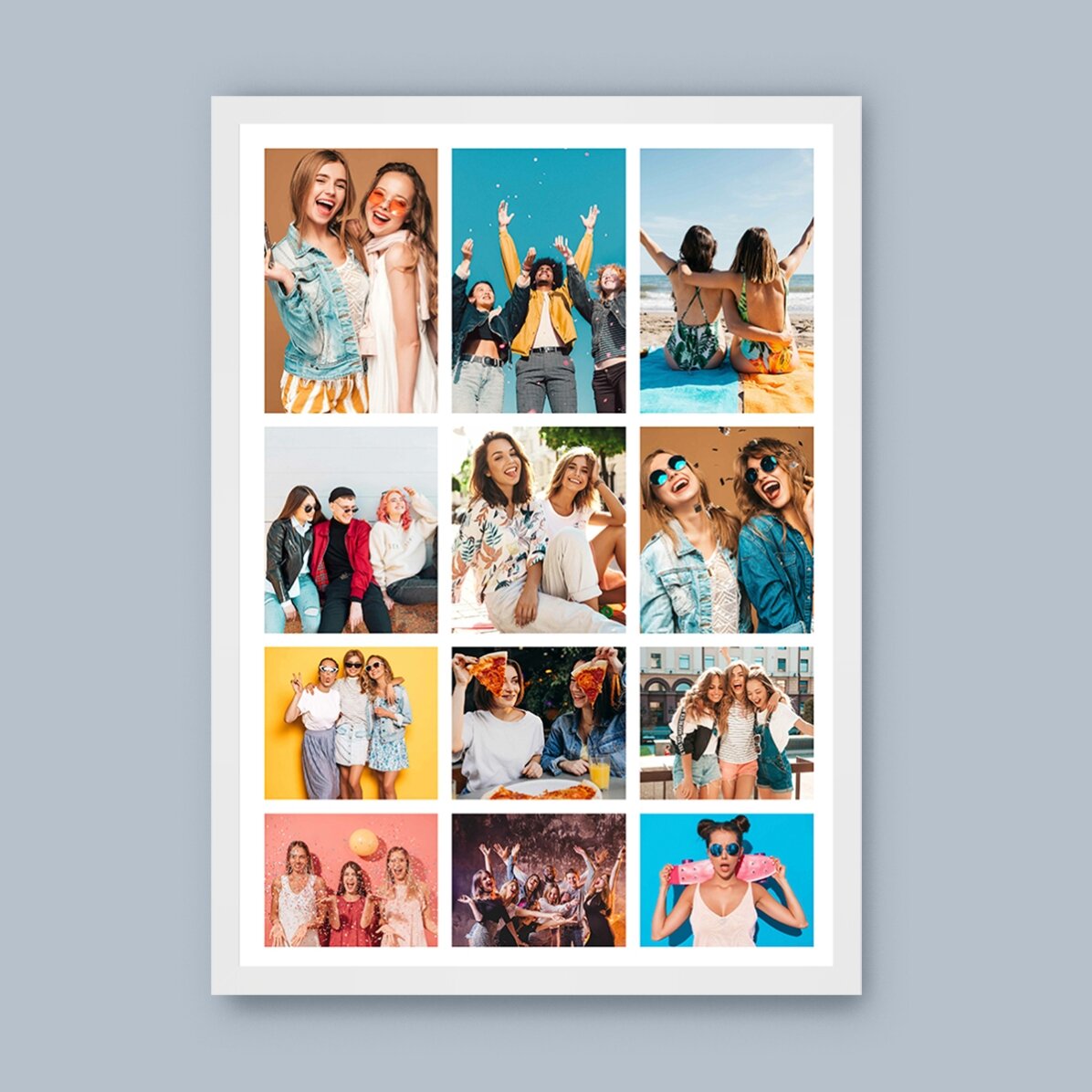 Tableau personnalisé avec 12 photos soignées
