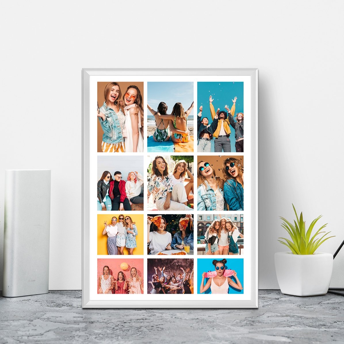 Tableau personnalisé avec 12 photos soignées