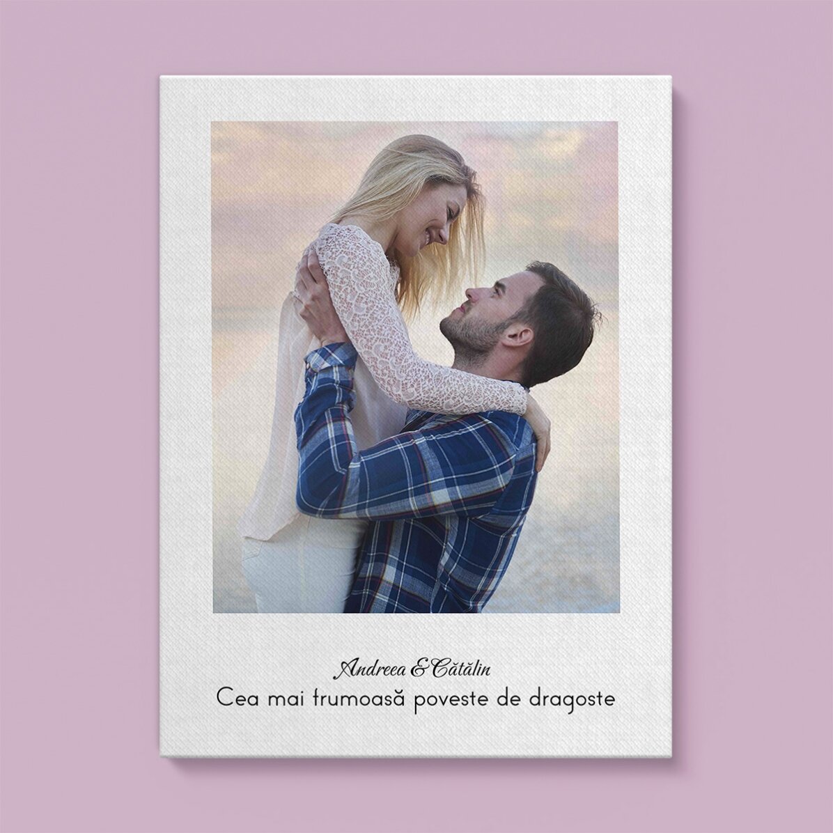 Tableau personnalisé avec une photo et un texte