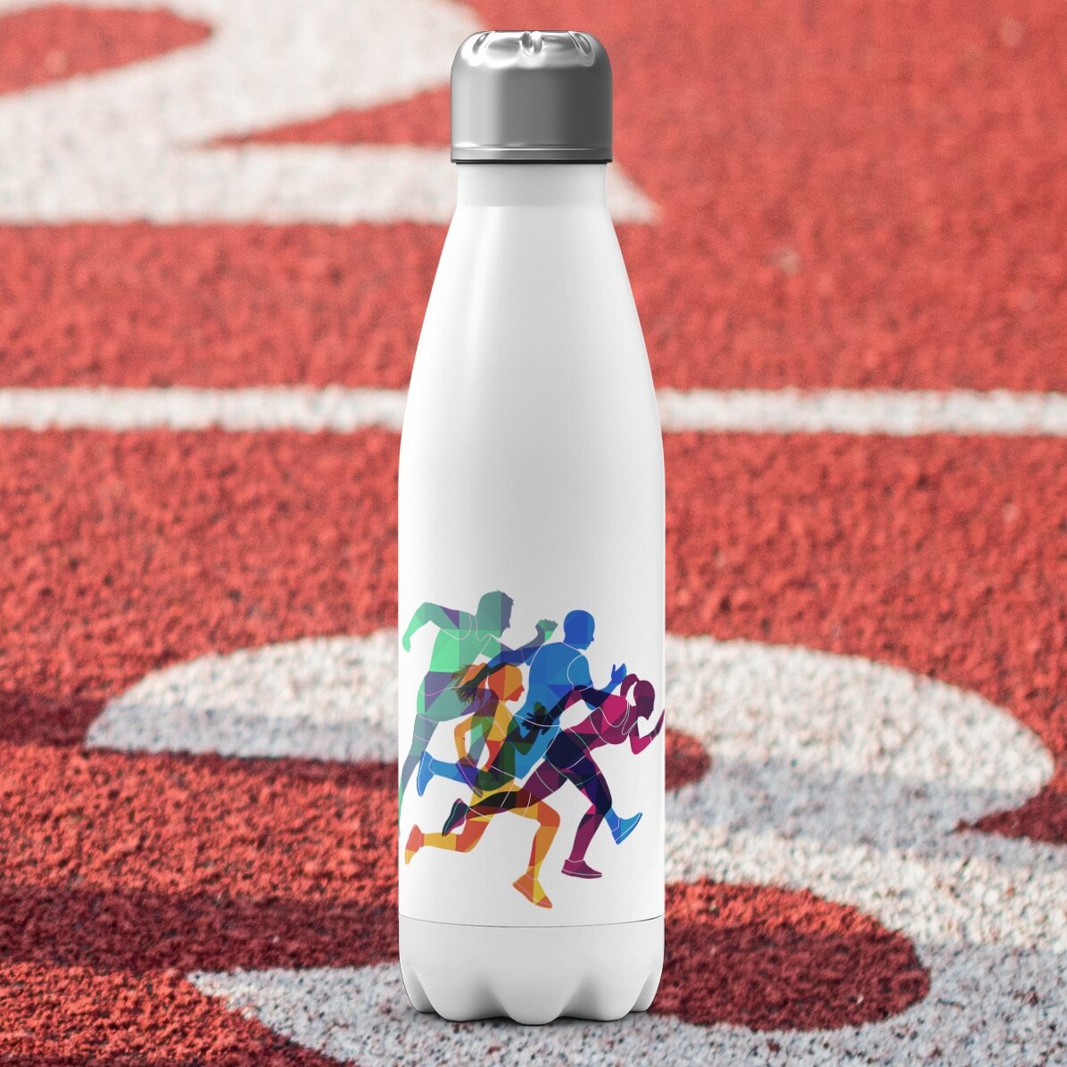 Thermos à base blanche personnalisé avec un prénom - Runner