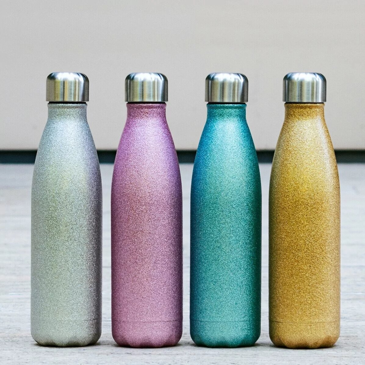 Gepersonaliseerde thermosfles met glitter en naam - Mrs. Always Right