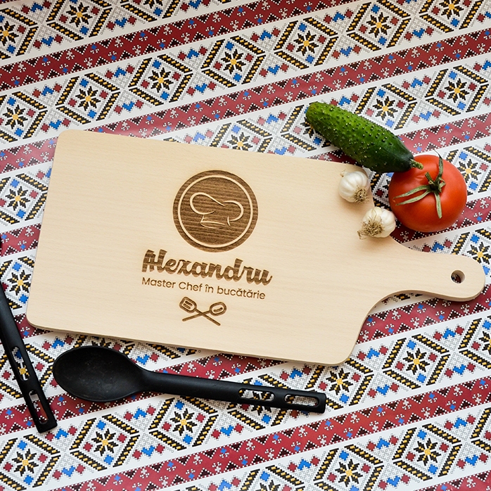 Op maat gemaakte snijplank – Master Chef in de keuken