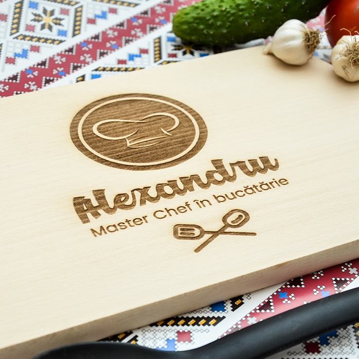 Op maat gemaakte snijplank – Master Chef in de keuken