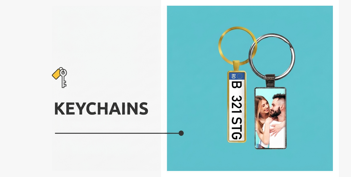 Gepersonaliseerde sleutelhangers