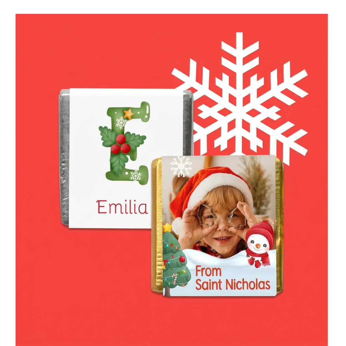 Gepersonaliseerde mini-chocolade voor Sinterklaas