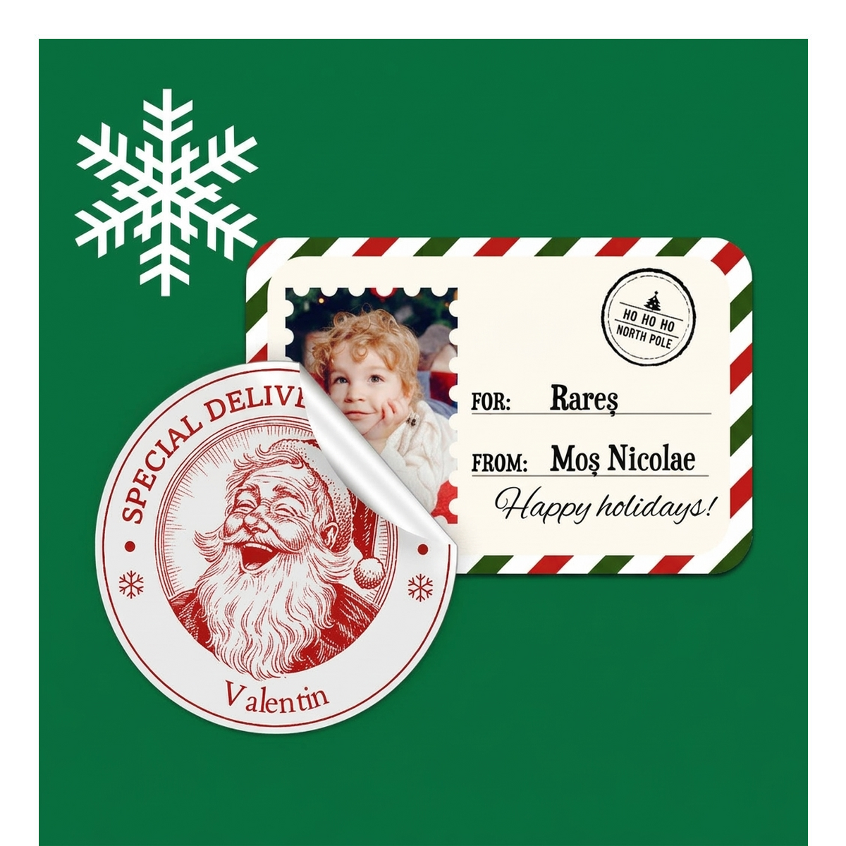 Stickers, gepersonaliseerde zelfklevende etiketten voor Sinterklaas