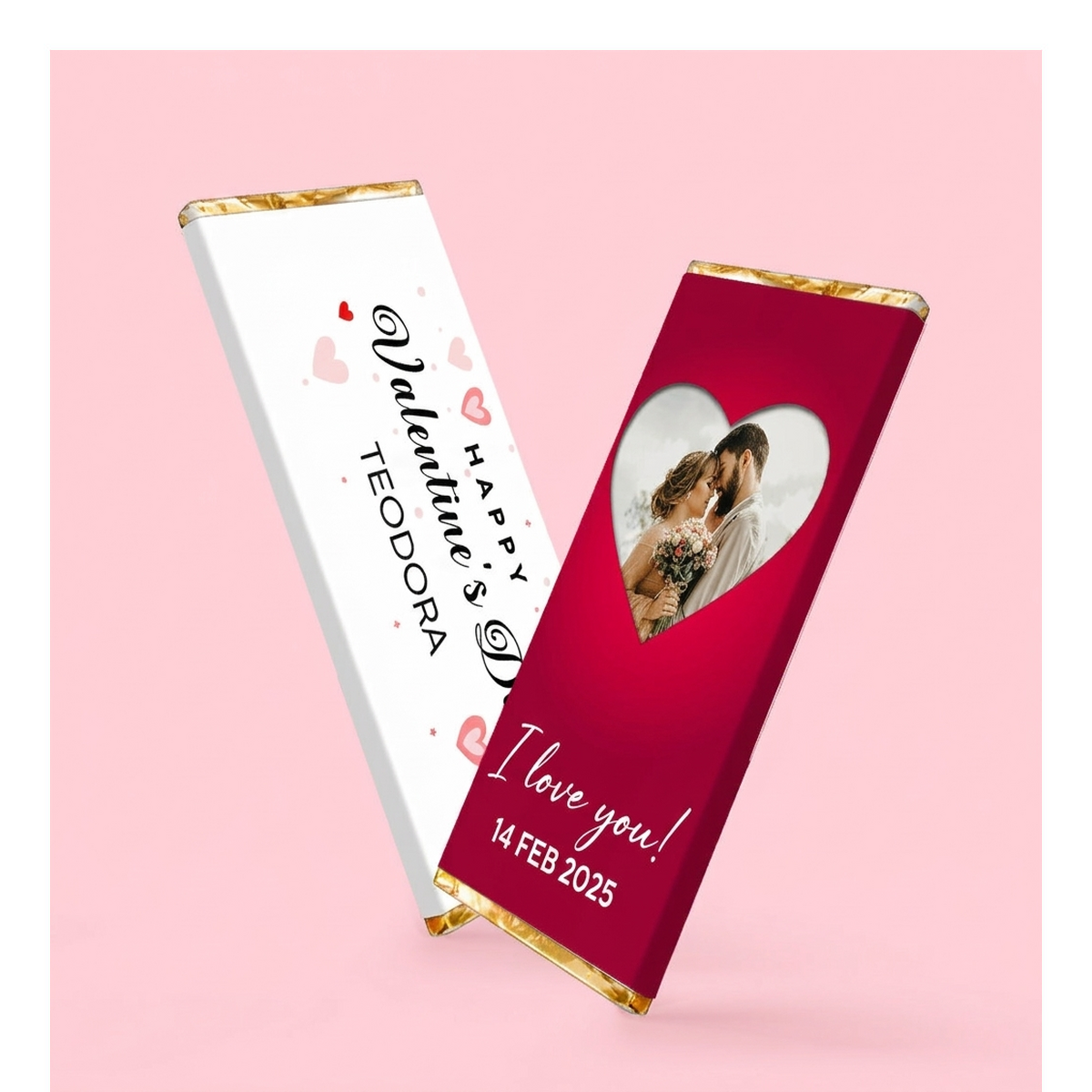 Mini-chocoladerepen voor Valentijnsdag