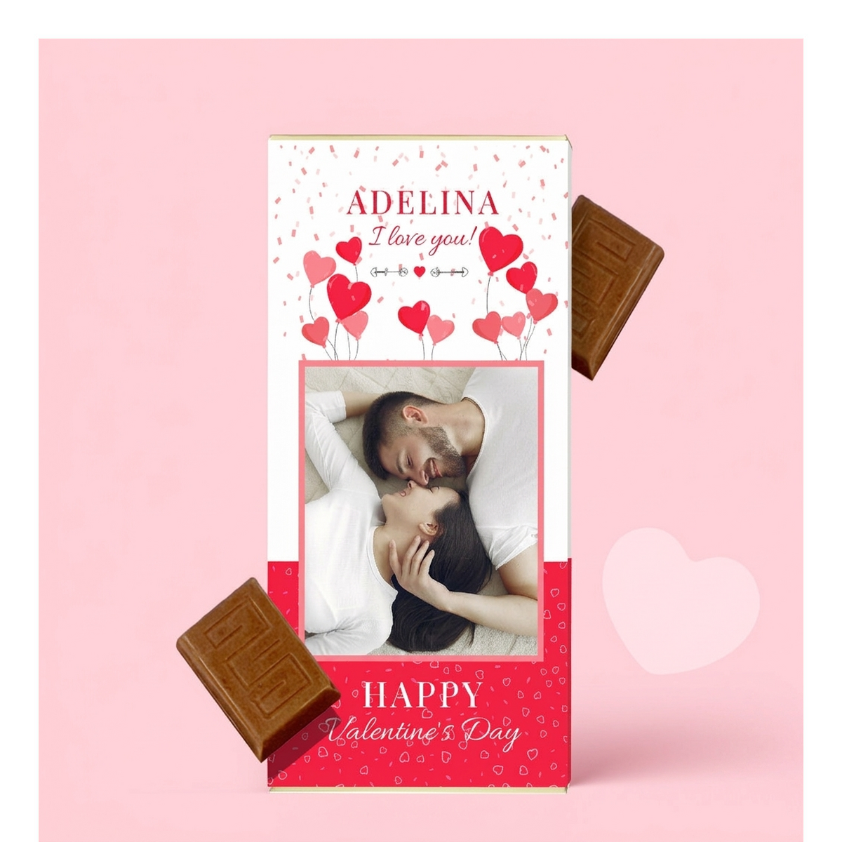 Gepersonaliseerde chocolade voor Valentijnsdag