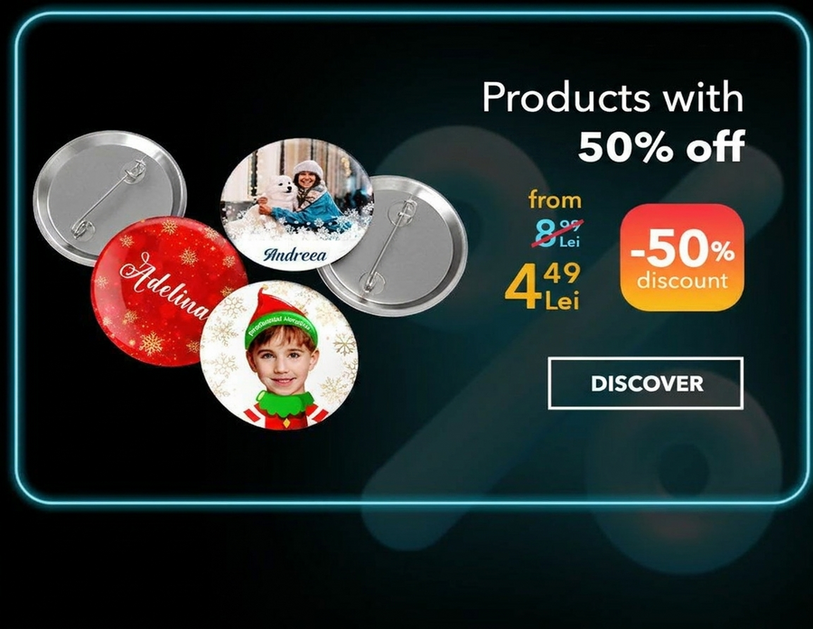 Cadeaux personnalisés à -50 % - Black Friday