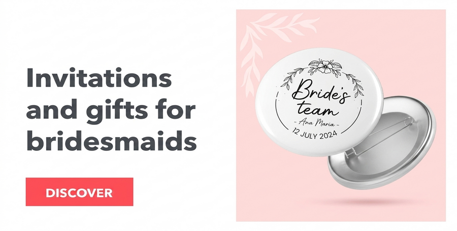 Uitnodigingen en cadeaus voor bruidsmeisjes